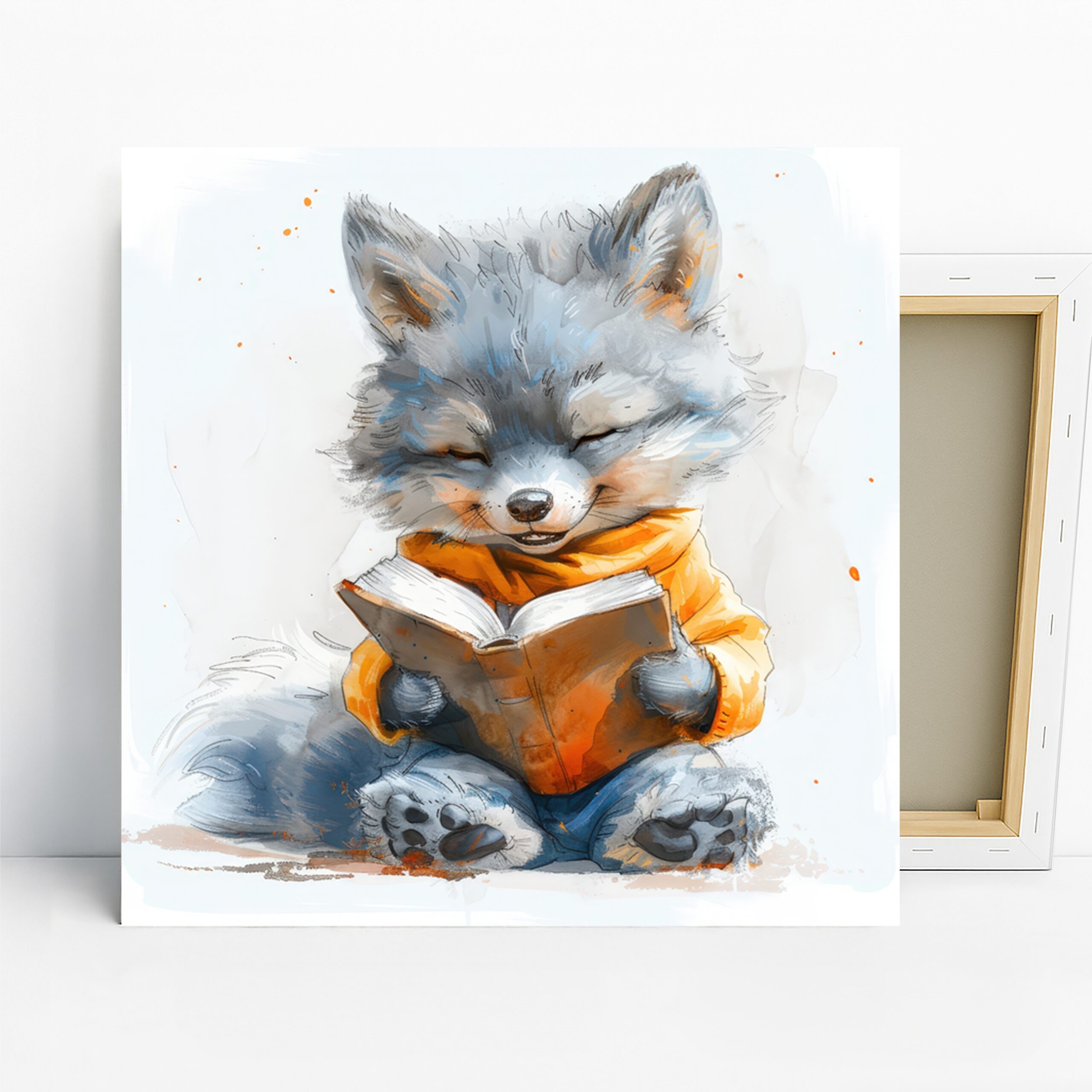 1.jpg Fox Reading Art