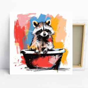 Raccoon Bath Splash Art