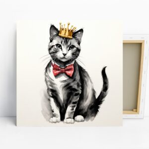 Cat Regal Crown Art