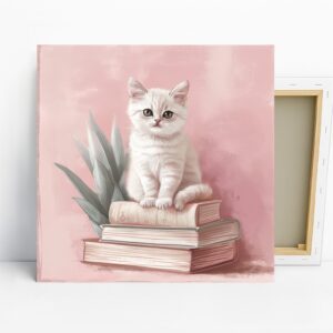 Cat Reading Nook Art