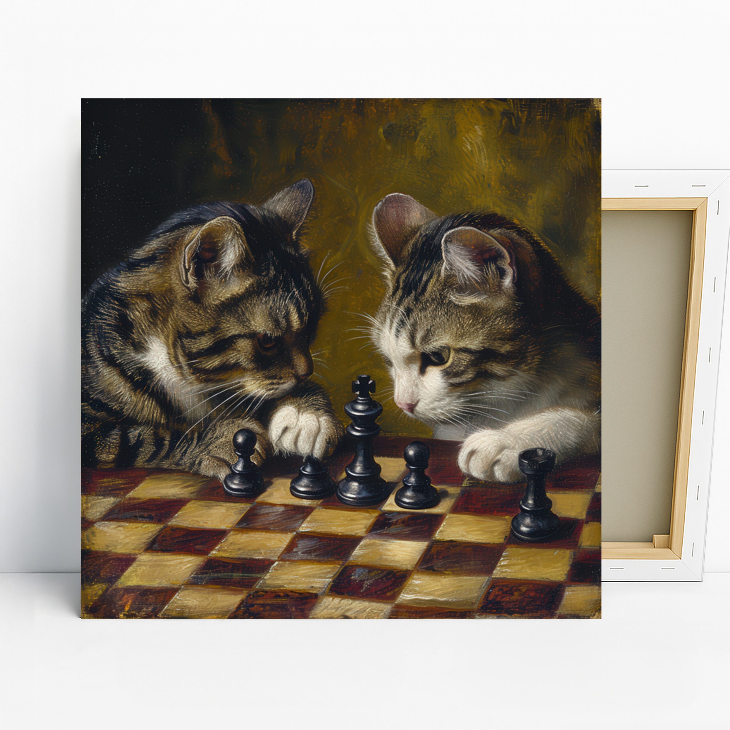 1.jpg Cat Chess Art