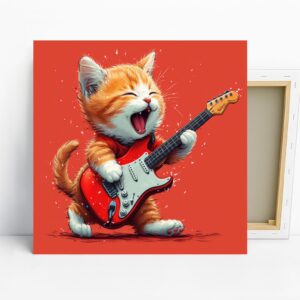 Kitten Guitar Art