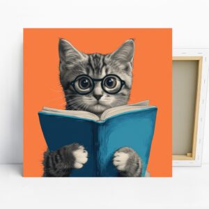 Cat Reading Art