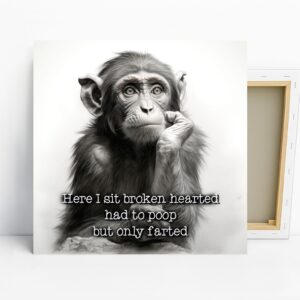 Chimpanzee Thinking Art