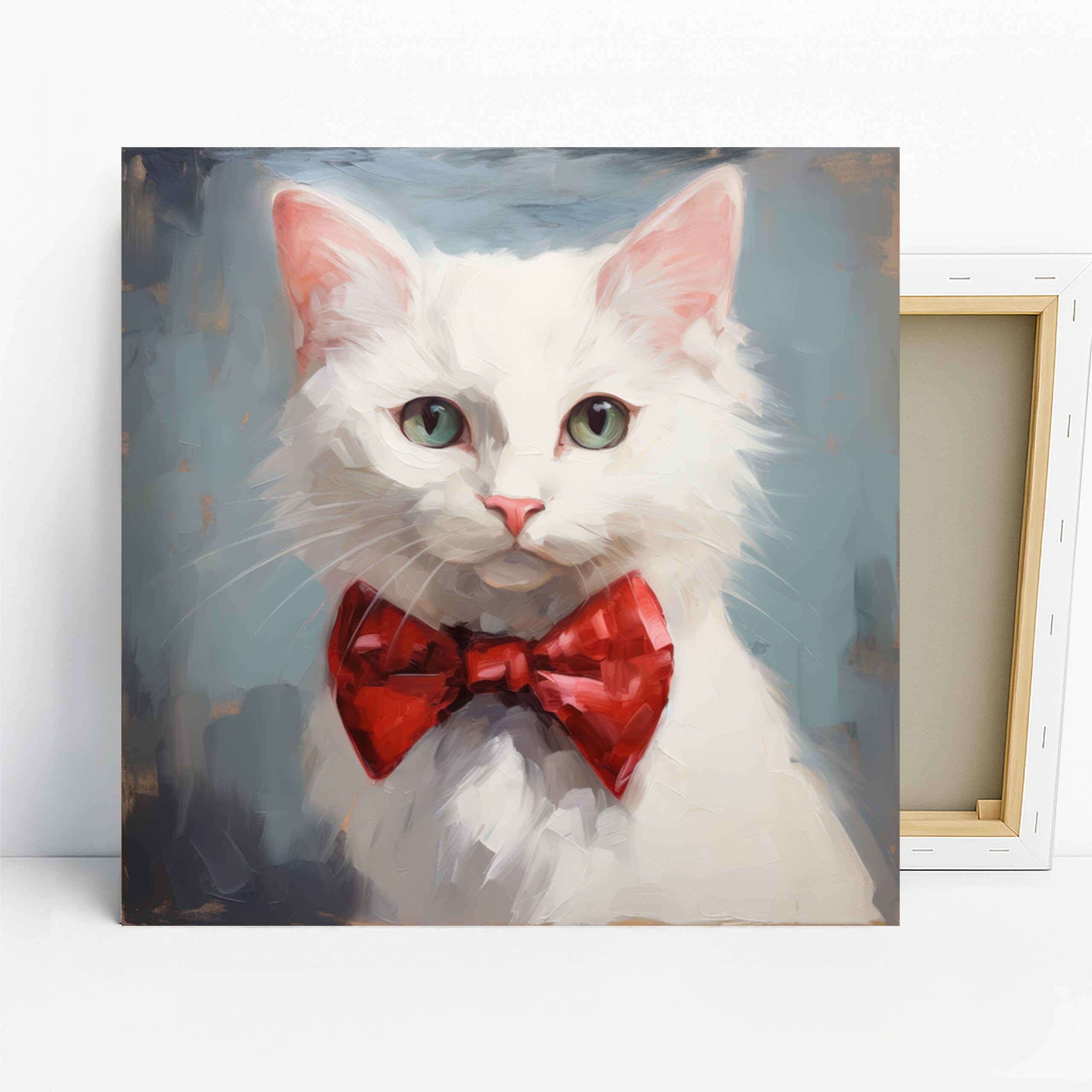 1.jpg Dapper White Cat Art