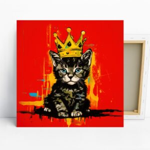 King Cat Crown Art