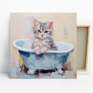 Kitten Bath Time Art