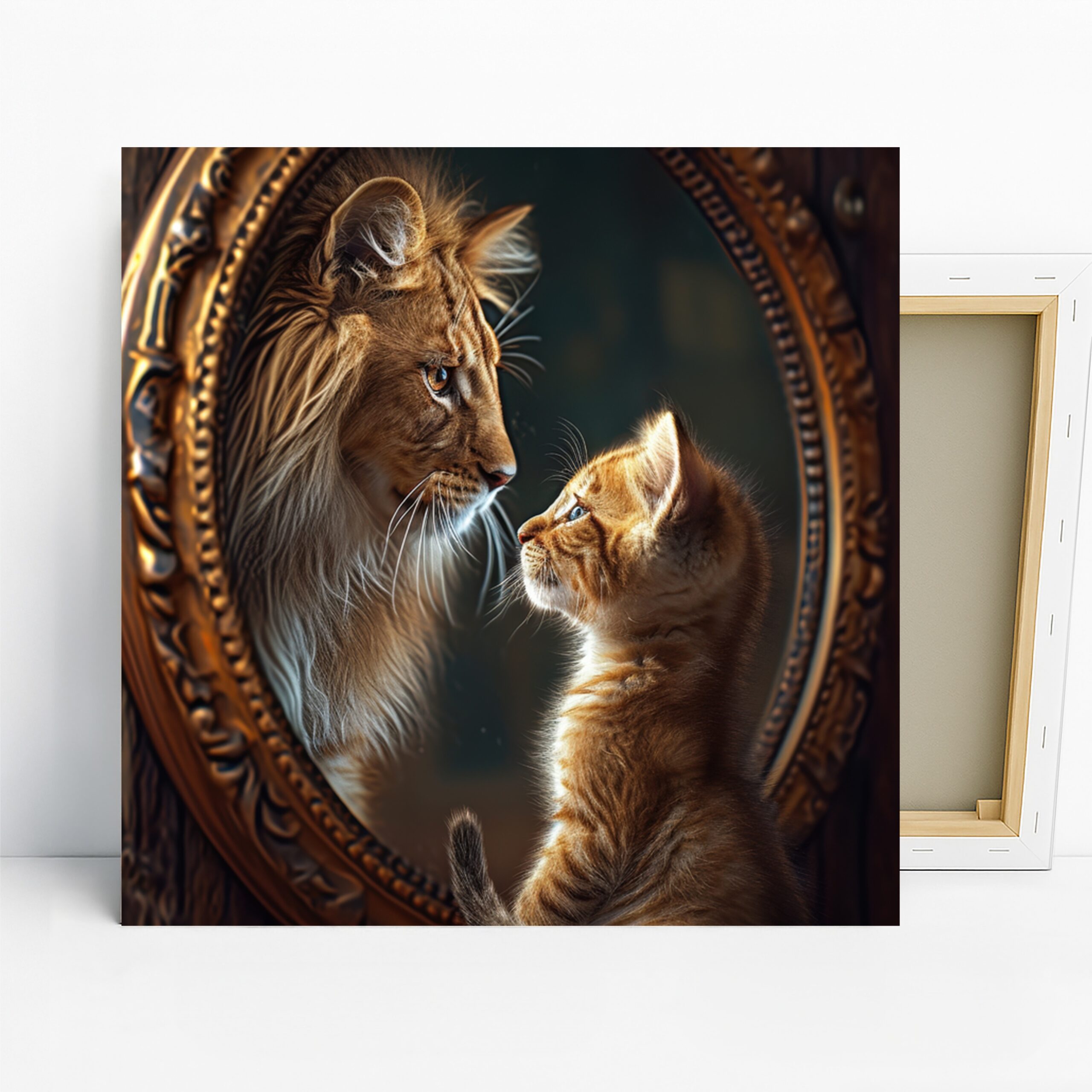 1.jpg Kitten Lion Mirror Art