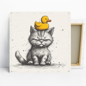 Grumpy Cat with Duck Hat Art