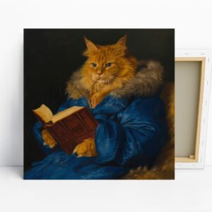 Cat Reading Art