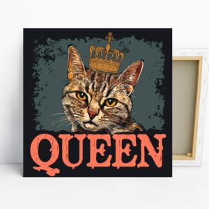 Regal Cat Queen Portrait Art