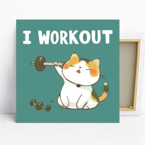 Cat Gym Workout Art