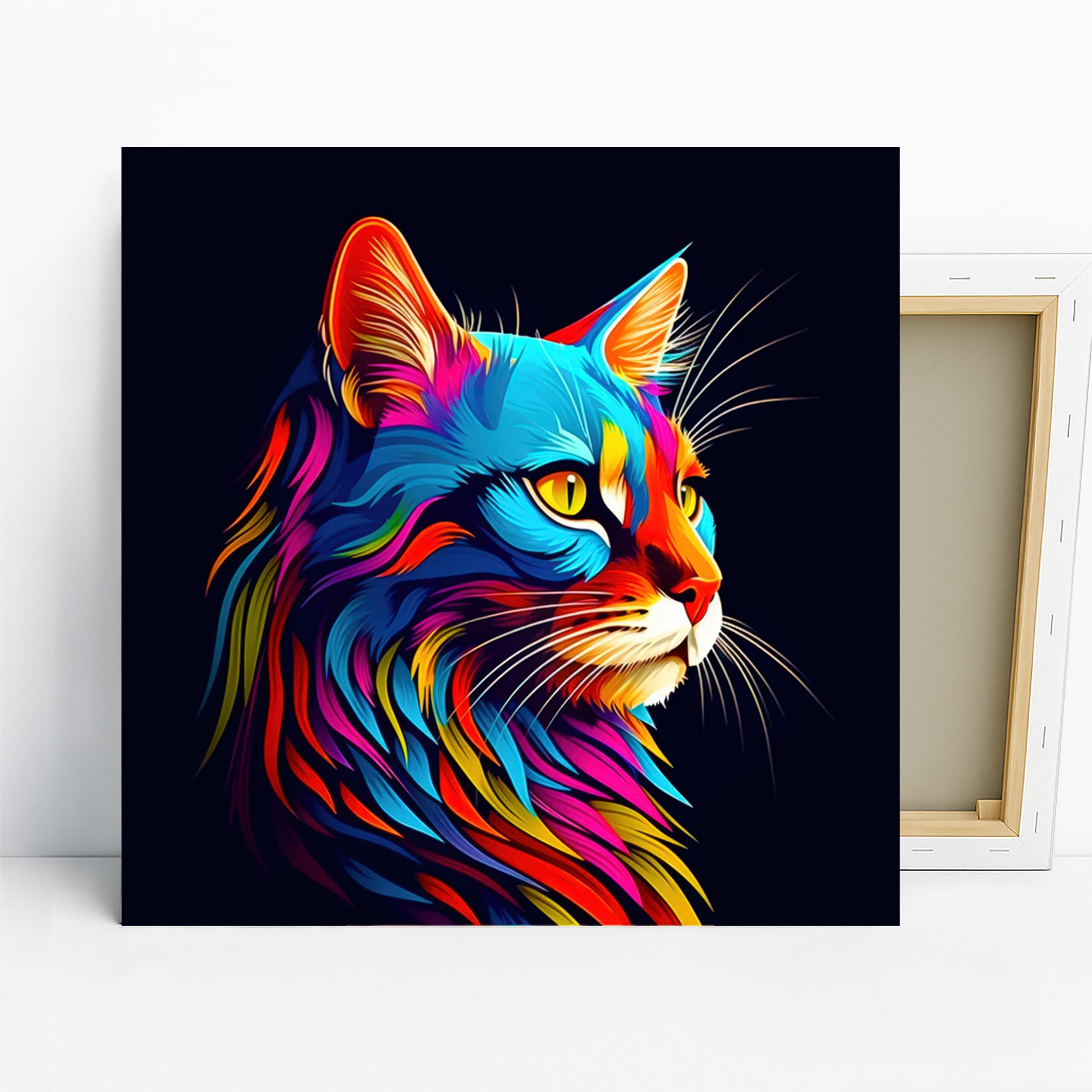1.jpg Neon Cat Explosion Art