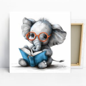 Elephant Reading Art