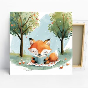 Fox Reading Art