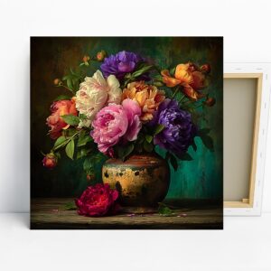 Vibrant Peony Bouquet Art