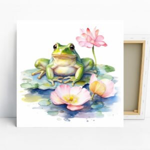 Frog Lotus Pond Art