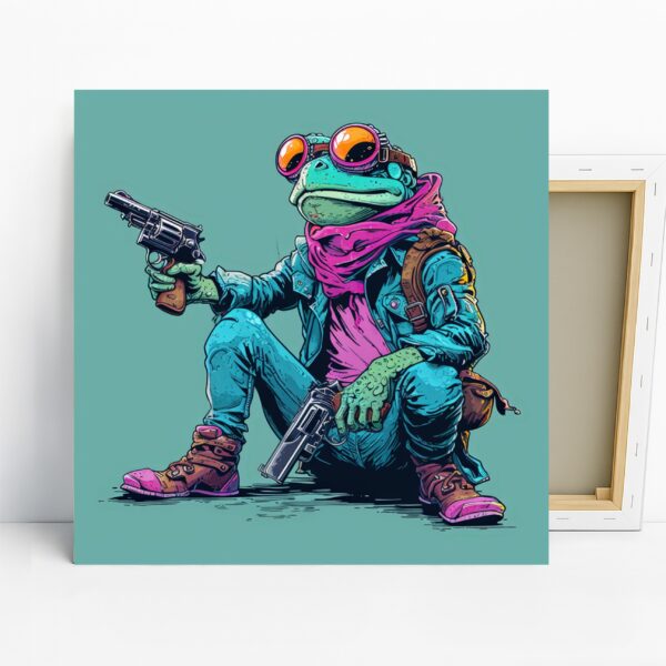 Frog Gunslinger Art