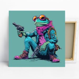 Frog Gunslinger Art