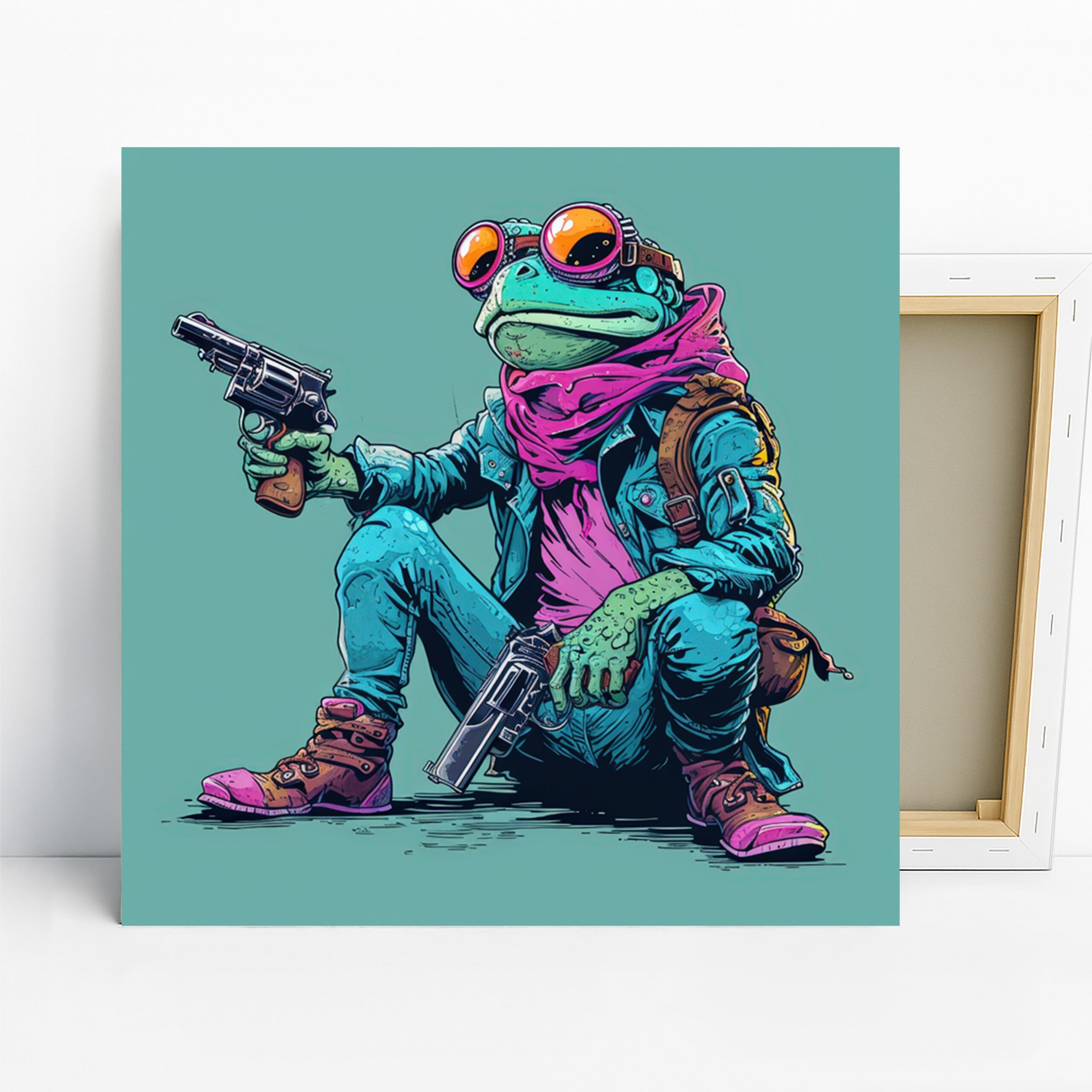 1.jpg Frog Gunslinger Art