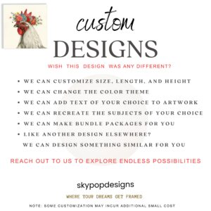 Rooster Floral Crown Art