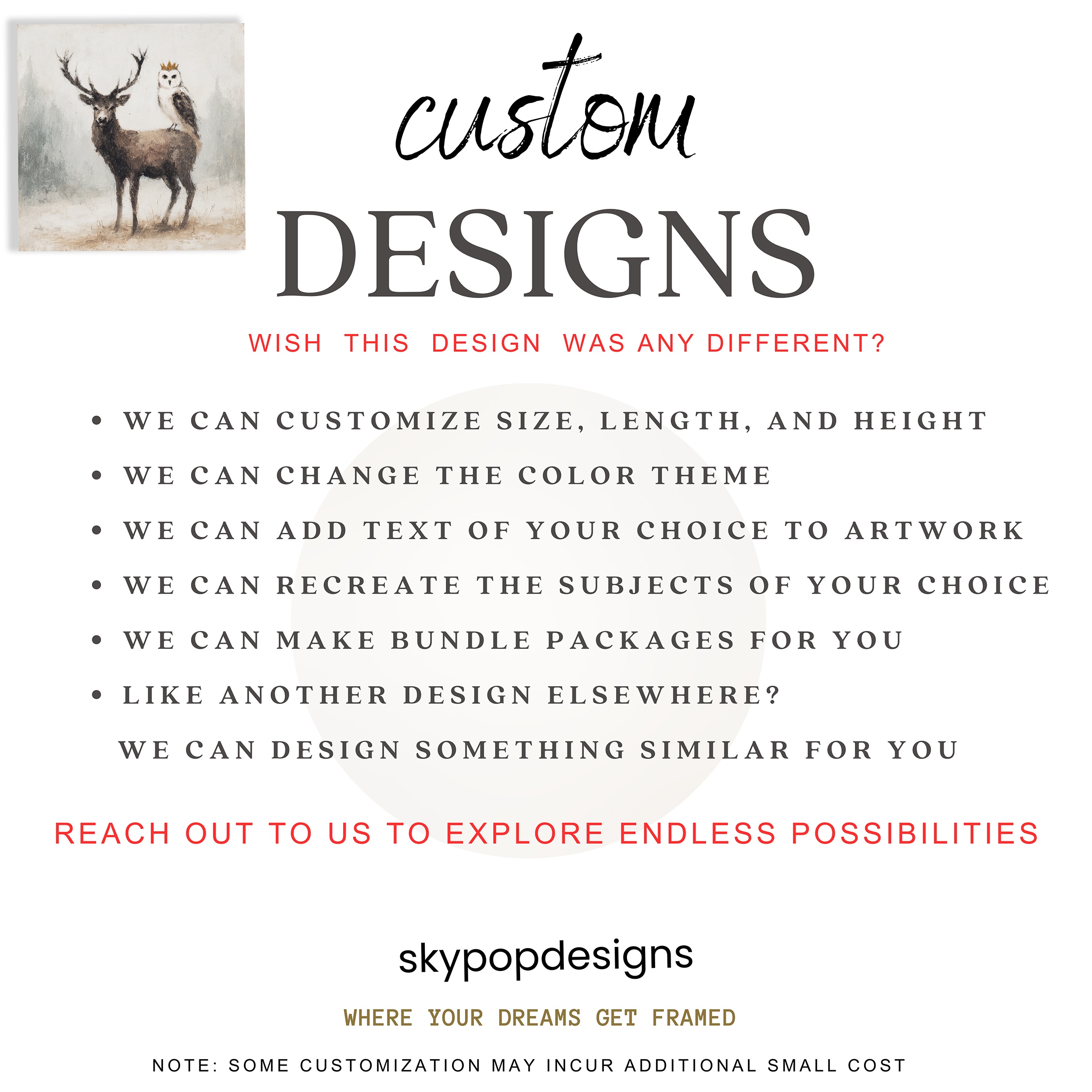 10.jpg Crowned Owl and Deer Art