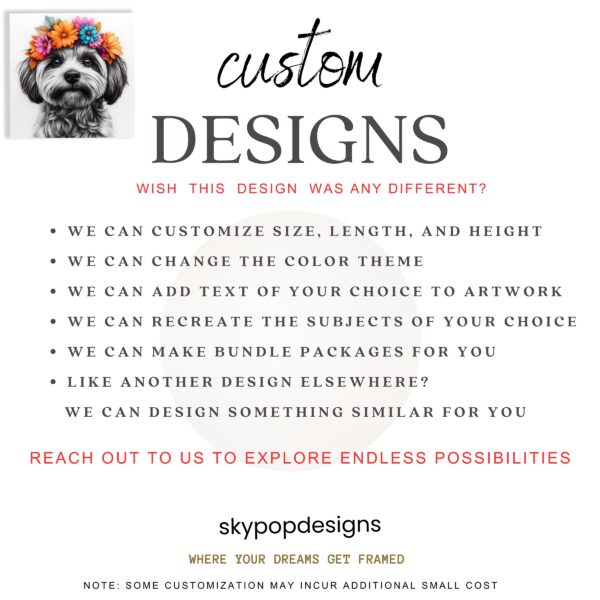 Dog Floral Crown Art