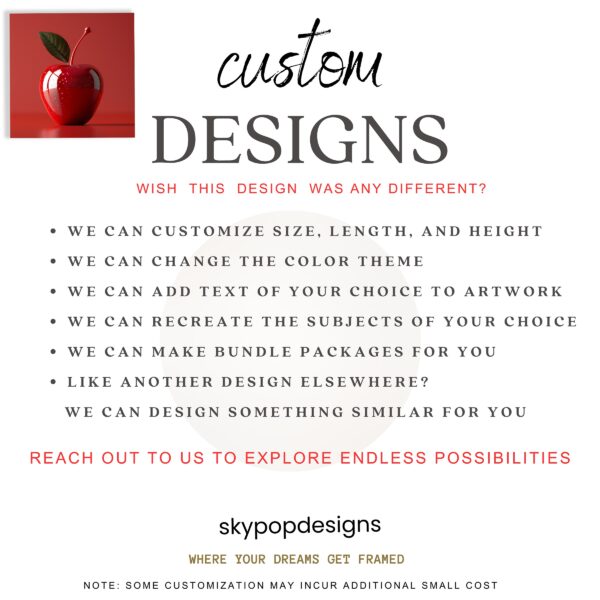 Glossy Red Apple Art