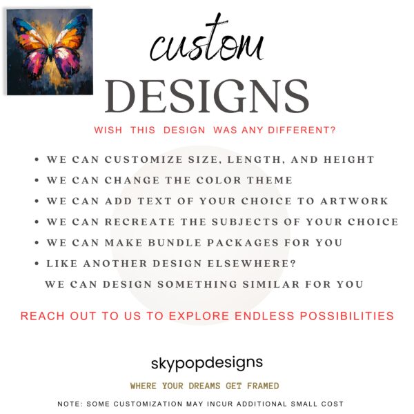 Butterfly Art Canvas or Poster
