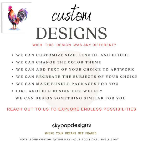 Colorful Rooster Art