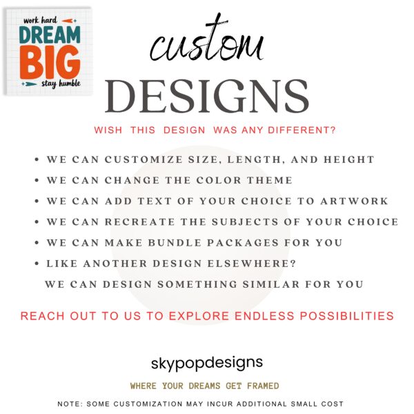 Motivational Dream Big Art