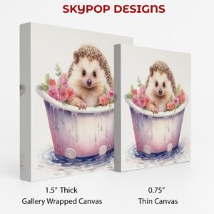 Hedgehog Bathtub Art