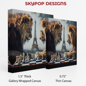 Lion Chess Match Art