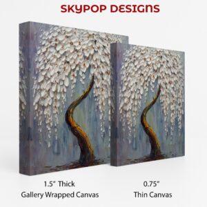 White Blossom Tree Art
