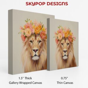 Lion Floral Crown Art