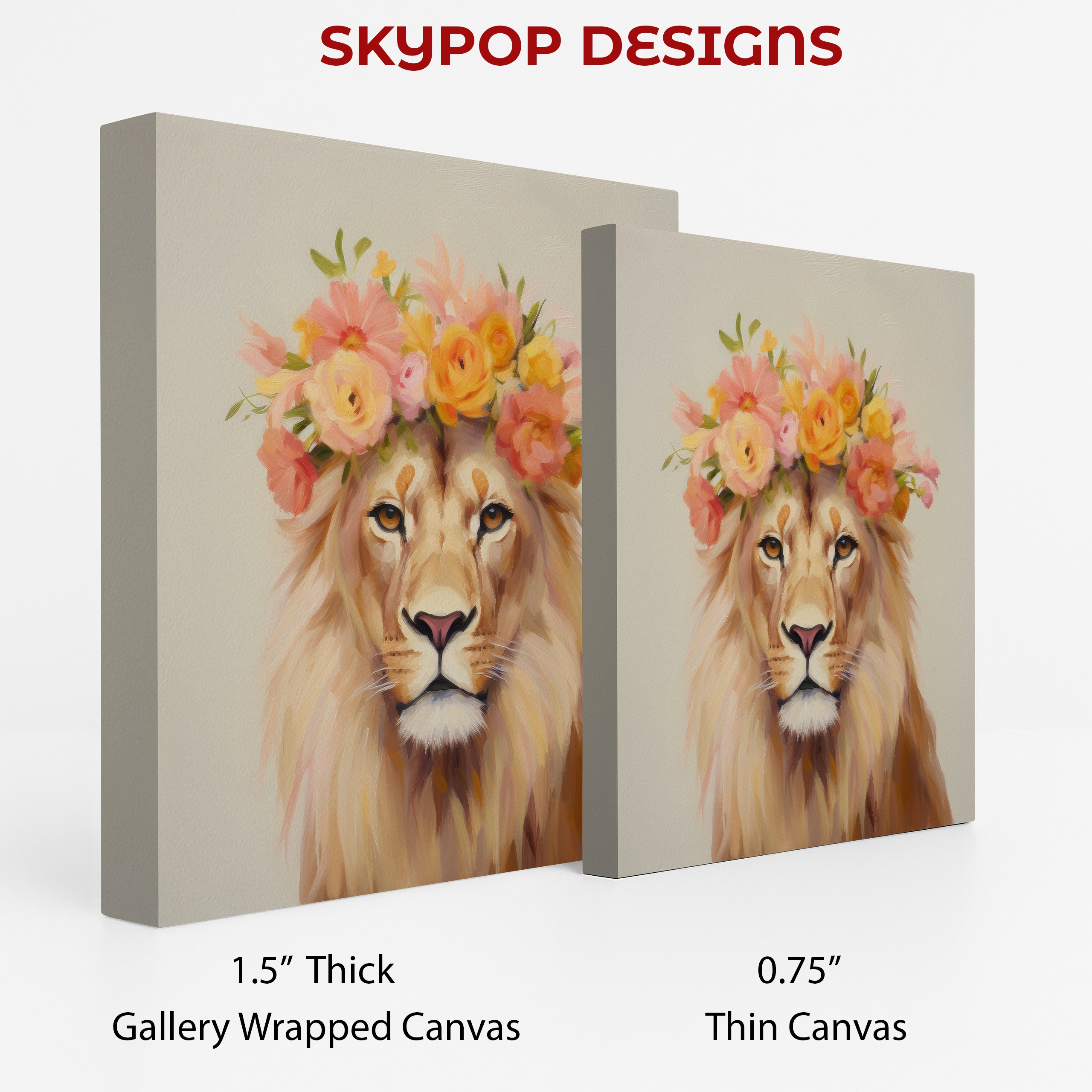 2.jpg Lion Floral Crown Art