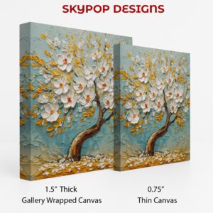 White Blossom Tree Art