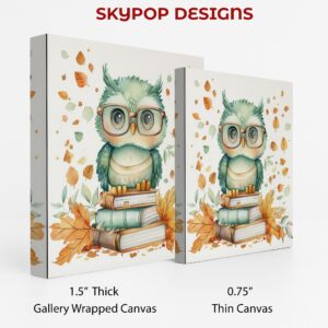 Owl Reading Books Art