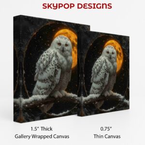 Snowy Owl Moonscape Art