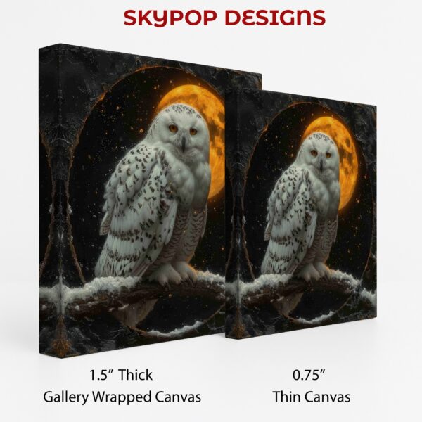 Snowy Owl Moonscape Art