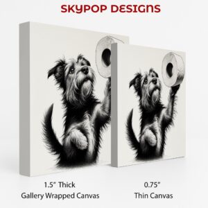 Miniature Schnauzer Toilet Paper Art