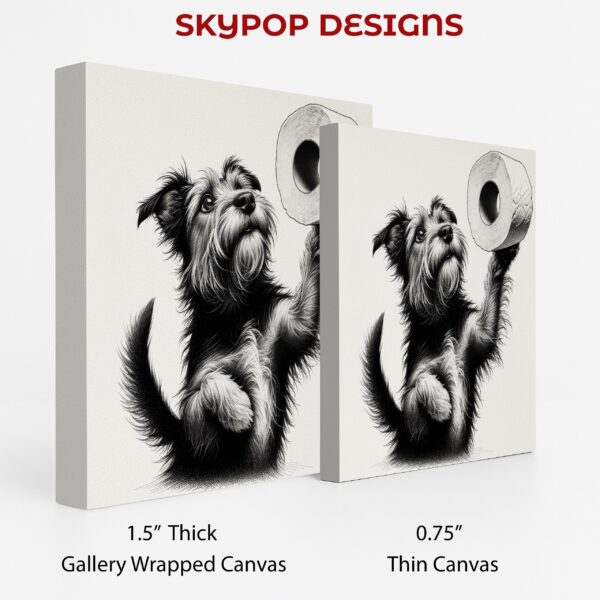 Miniature Schnauzer Toilet Paper Art