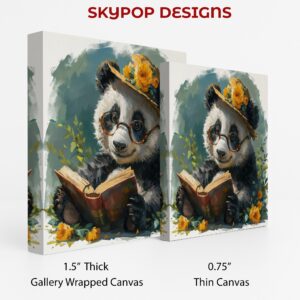 Panda Reading Book Art