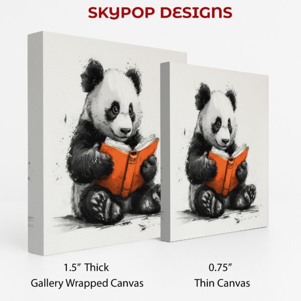 Panda Reading Book Art