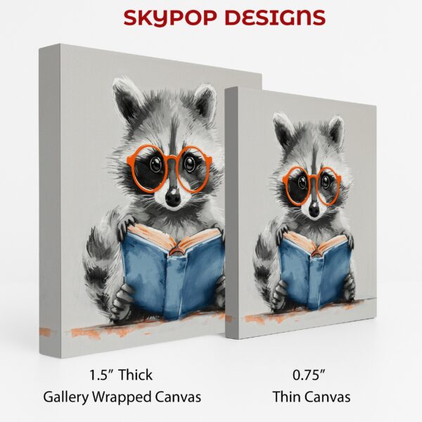 Raccoon Reading Art