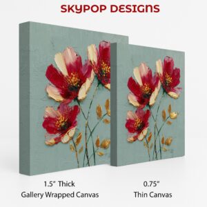 Red Floral Art