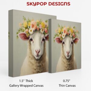 Sheep Flower Crown Art