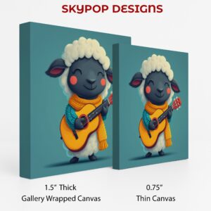Sheep Playing Guitar Art
