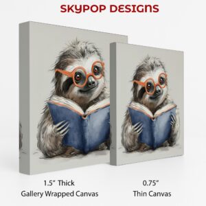 Sloth Bookworm Art
