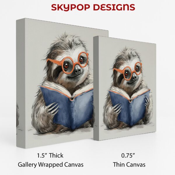 Sloth Bookworm Art